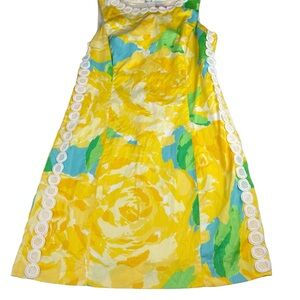 Lilly Pulitzer Mila Shift Dress Sun Glow Mini Dress Size 2